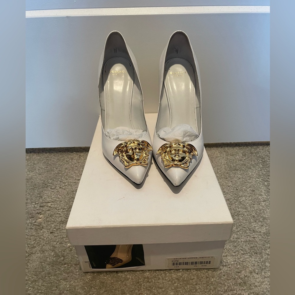 Versace Leather Pumps, Used. 36 1/2